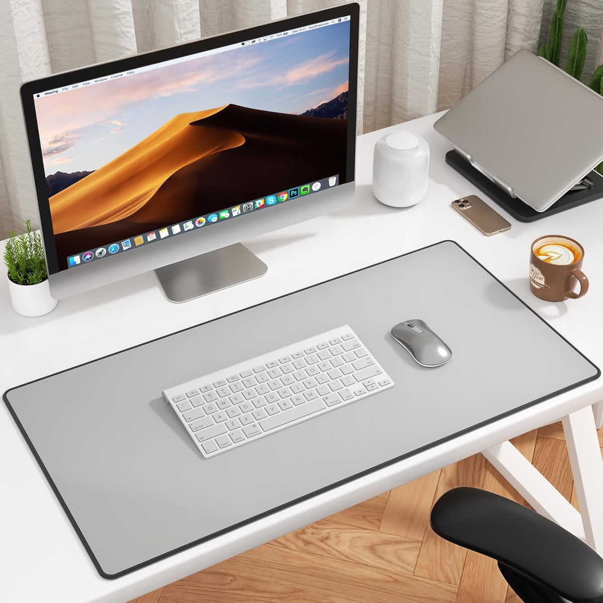 KTRIO Large Gaming Mouse Pad Desk Mat for Gamer, 31.5" x 11.8", Black, XL | Extended Size Design, Superior Micro-Weave Cloth, Non-Slip Rubber Base, Durable Stitched Edges, Water-Resistant Coating