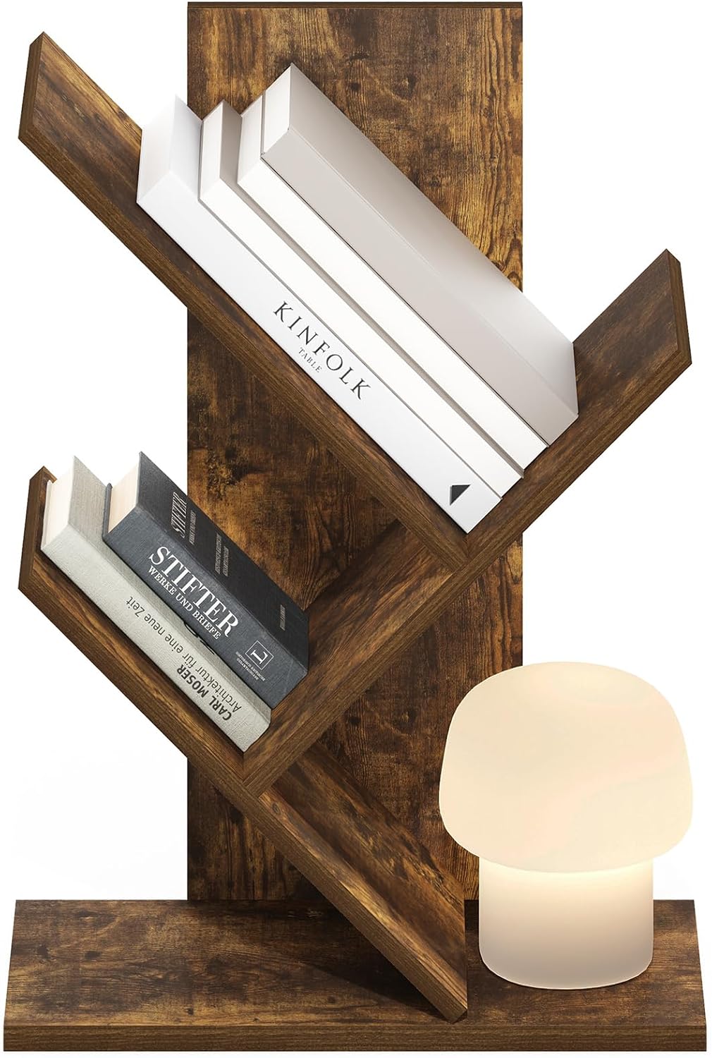 Furinno PASIR Book Shelf, 2-Tier Modern Bookshelf, Open Shelves Bookcase 9 x 12 x 21, Easy Assembly, for Living Room, Bedroom, Home Office, White