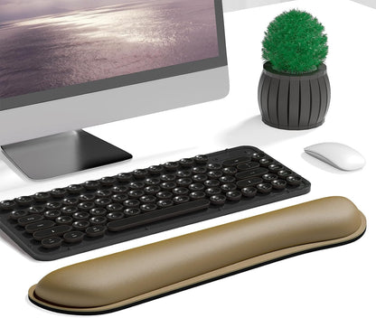 Dapesuom Enlarge Keyboard Wrist Rest, Cute Memory Foam Keyboard Wrist Cushion for Computer Desk Mats Support, Typing Pain Relief Ergonomic Mouse Pad Rests with Non-Slip Base for Gaming, Laptop, Purple