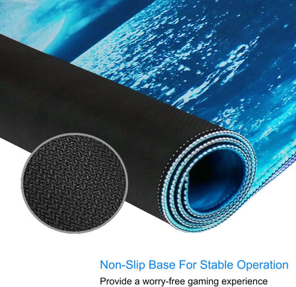 Large Gaming Mouse Pad, 31.5x15.7 inch Large Extended Computer Keyboard Mouse Mat, Water Resist Non-Slip Mousepad Rubber Base Long XXL Desk Mouse Pad for Work & Gaming, Office & Home, Black