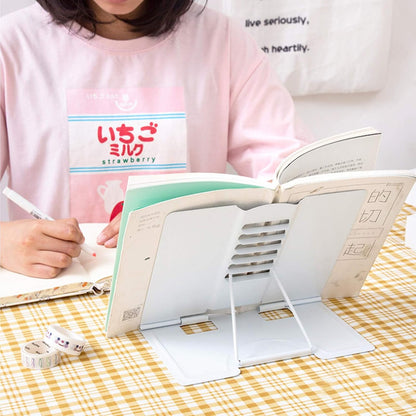 MSDADA Desk Book Stand Metal Reading Rest Book Holder Adjustable