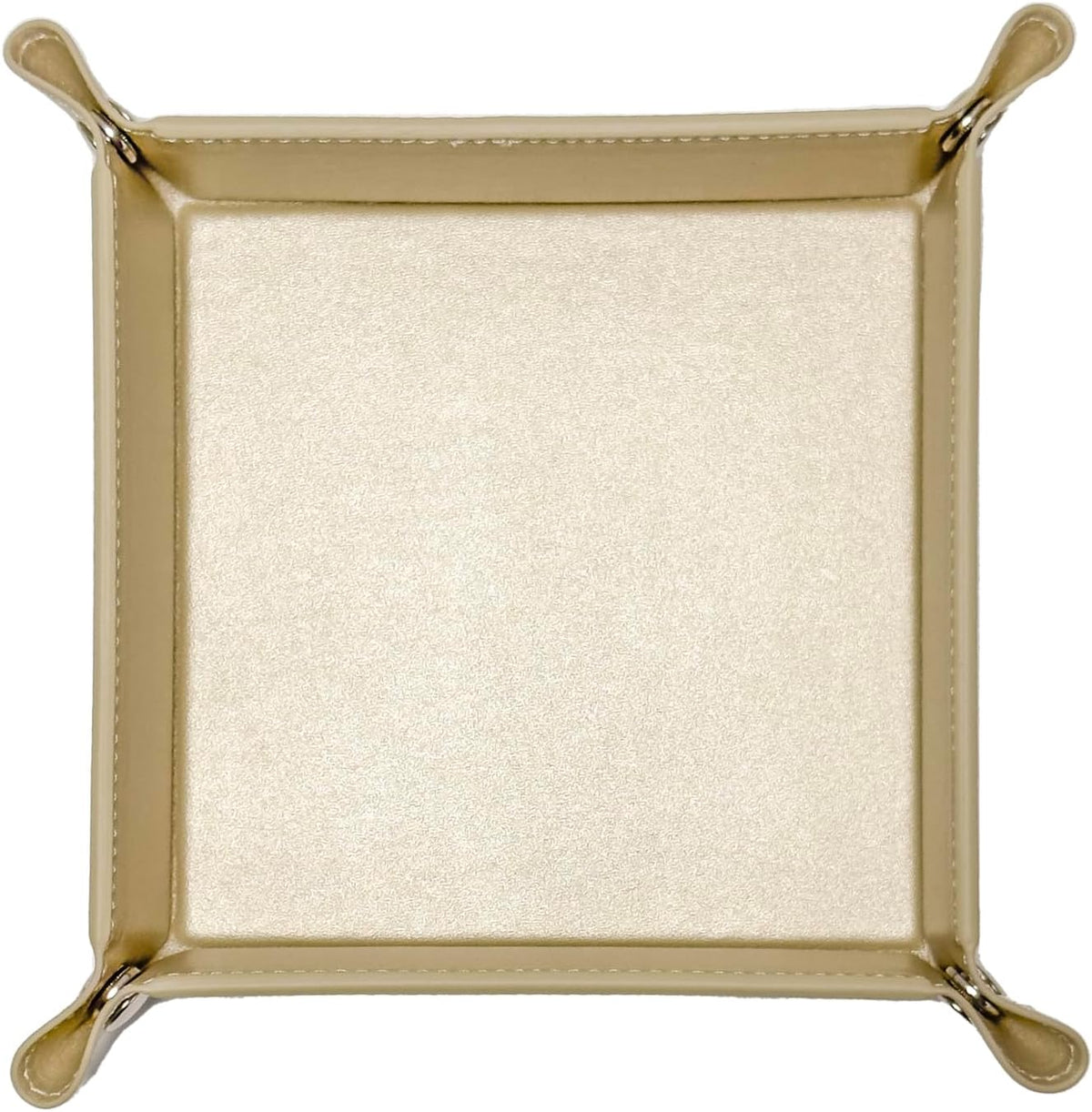 UnionBasic Small Valet Tray, Jewelry Tray for Rings Watches Earrings, Entryway Catchall Caddy for Coins Keys Change, Nightstand Bedside Valet Holder, Trays for Electronic Gadgets, Beige - Colors B