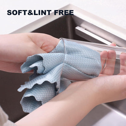 18 Pack Microfiber Cleaning Cloth, Kitchen Towels for Dish Drying Washing, Absorbent Streak Free Lint Free Rags for Cleaning, Reusable and Washable Towels - 10" x 10"