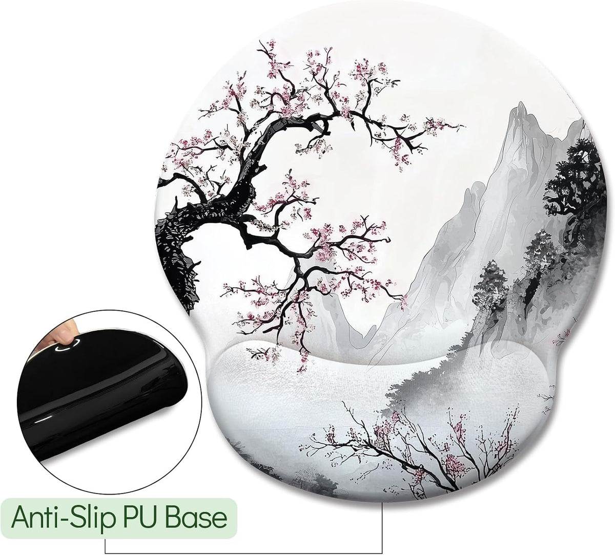 Funny Ergonomic Mouse Pad with Wrist Rest, Cat Desk Decor Gifts - Colors A