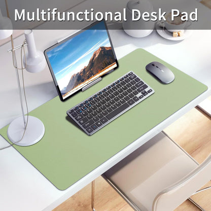 Bloss Leather Desk Pad and Keyboard Wrist Rest, Large Mouse Pad + Keyboard Pad+Mouse Wrist Support, Non-Slip Desk Mat Protector for Office, Home(31.5×15.7 Inches,Beige) - Colors B