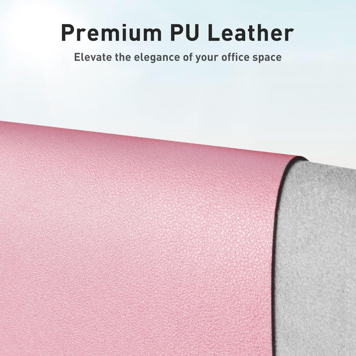 Aothia Leather Office Desk Pad Protector, Non-Slip PU Leather Desk Blotter, Waterproof Laptop Writing Mouse Pad for Office and Home, Black, 31.5" x 15.7" - Colors B
