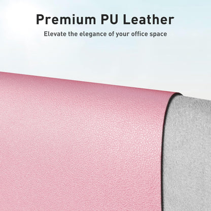 Aothia Leather Office Desk Pad Protector, Non-Slip PU Leather Desk Blotter, Waterproof Laptop Writing Mouse Pad for Office and Home, Black, 31.5" x 15.7" - Colors B