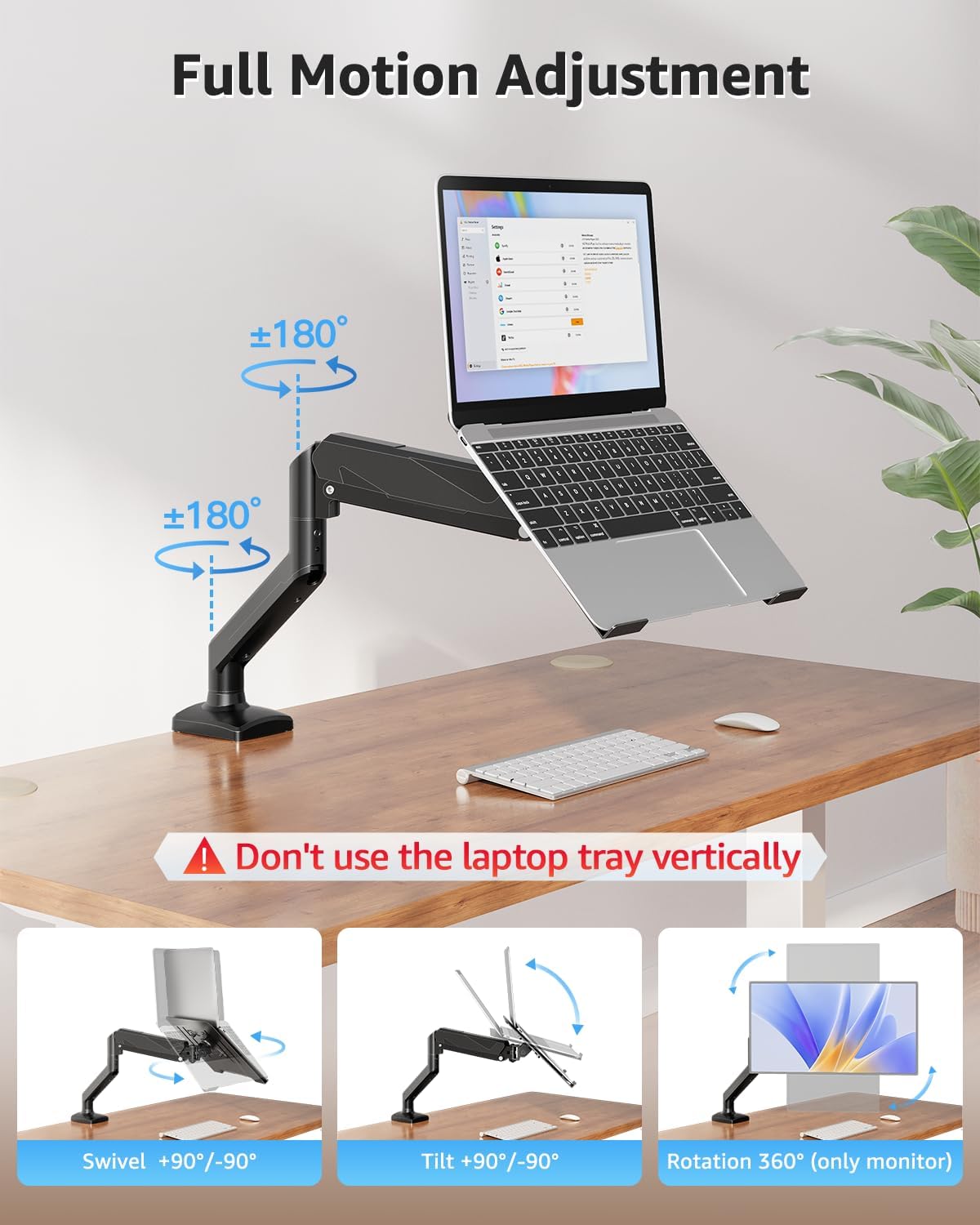 Dual Monitor Stand fits up to 32 inch, 4.4-19.8 lbs Computer Screens, Dual Monitor Desk Mount Height Adjustable, Monitor Arms for 2 Monitors, Home Office VESA Mounts, Freelift White