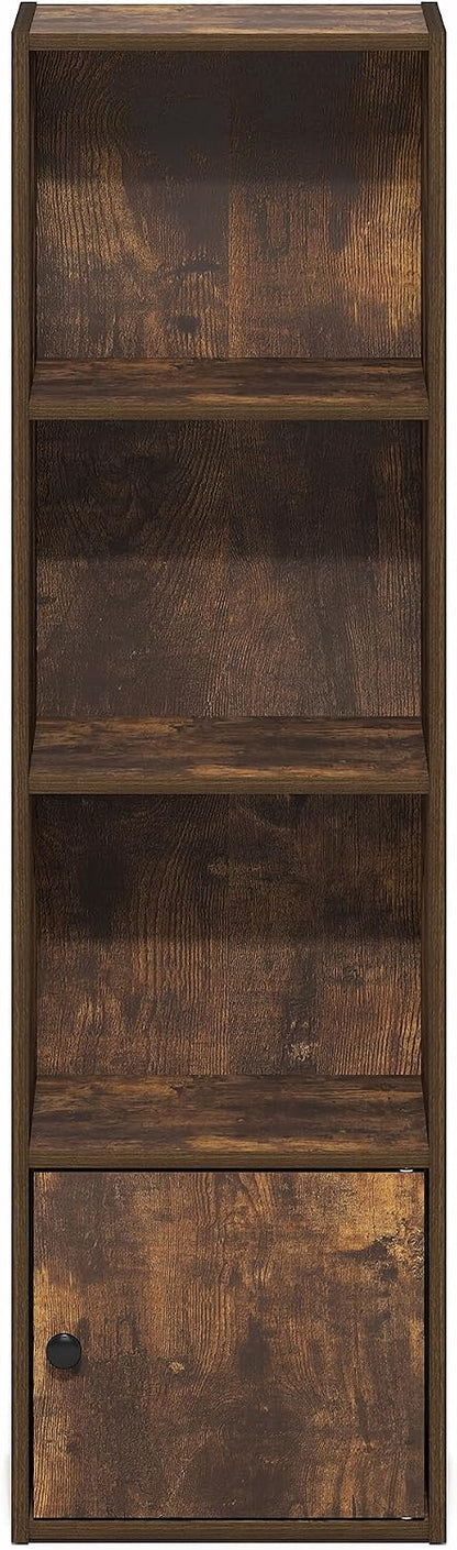 Furinno PASIR Book Shelf, 2-Tier Modern Bookshelf, Open Shelves Bookcase 9 x 12 x 21, Easy Assembly, for Living Room, Bedroom, Home Office, White