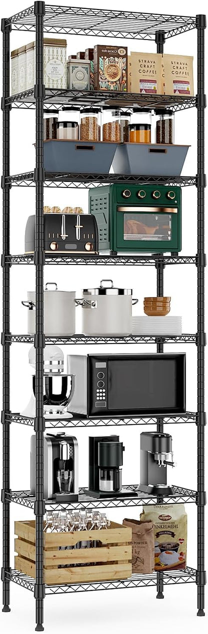 M MZG 450 lbs Steel Storage Shelving 3-Tier Utility Shelving Unit Steel Organizer Wire Rack for Home,Kitchen,Office (11.8" D x 17.7" W x 26.3" H) - Colors A