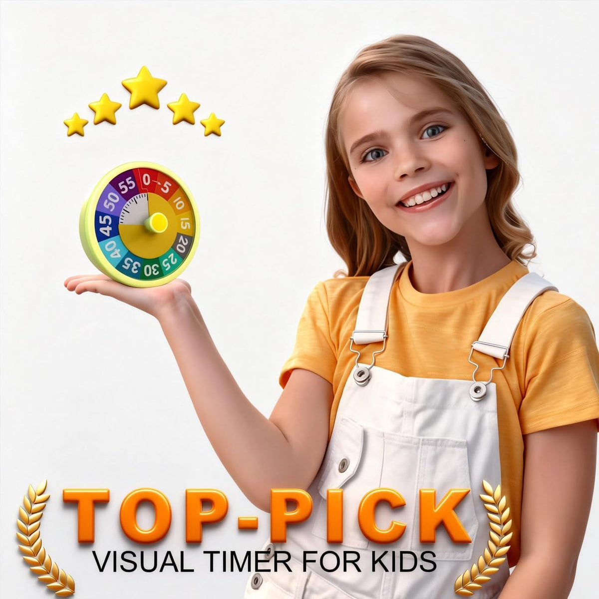 G.CATACC 60 Minute Visual Timer for Classroom Kids Teachers, 4-Inch Countdown Timer for Kitchen Cooking, Toddler, Training, Study, Work (Battery Not Included)