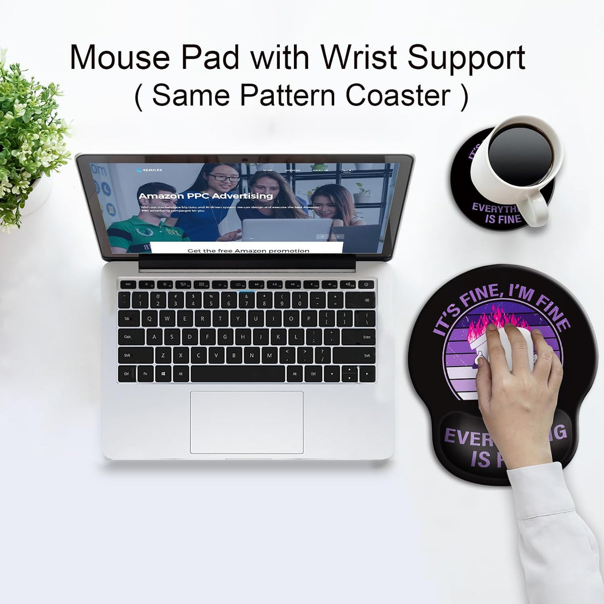Ergonomic Mouse Pad with Wrist Rest Support,Gel Mouse Pads for Desk - Colors A