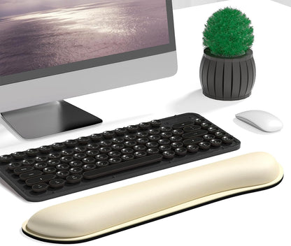 Dapesuom Enlarge Keyboard Wrist Rest, Cute Memory Foam Keyboard Wrist Cushion for Computer Desk Mats Support, Typing Pain Relief Ergonomic Mouse Pad Rests with Non-Slip Base for Gaming, Laptop, Purple