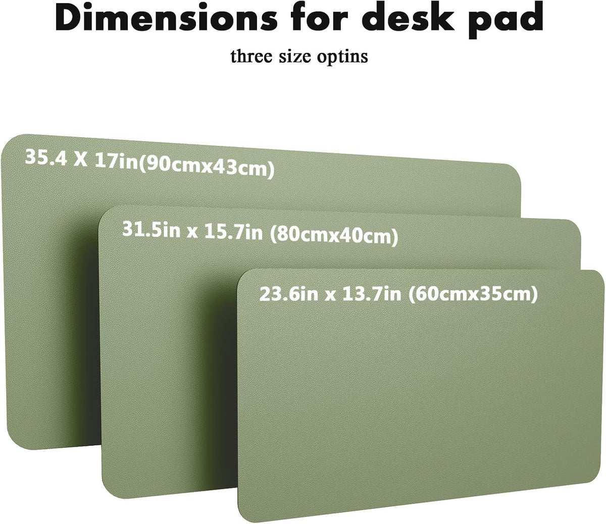 Double-Sided Desk Pad, 31.5"x15.7"Leather Desk Mat, Eco Cork Desk Pad Protector,Large Mouse Pad,Waterproof Desk Blotter for Office/Home(Coffee)