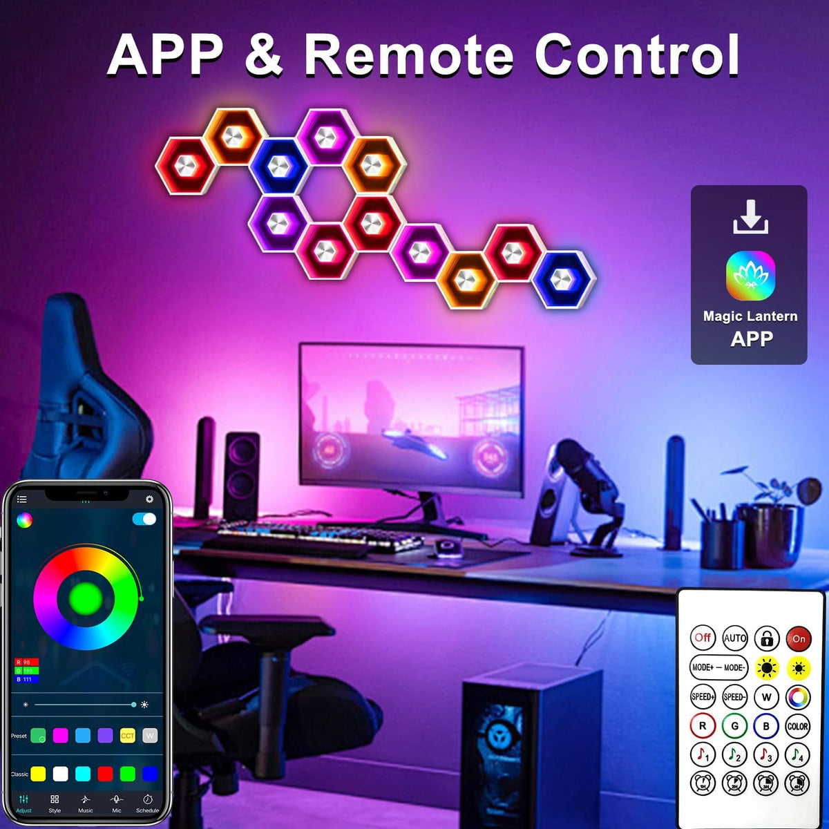 LED Desk Lamp with Clamp & Flexible Arm - 3 Light Sources, 4 Color Modes & 5 Brightness Levels, Eye-Caring Table Light with Memory Function