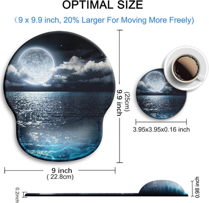 Ergonomic Mouse Pad with Wrist Rest Support,Gel Mouse Pads for Desk - Colors A