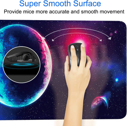 Large Gaming Mouse Pad, 31.5x15.7 inch Large Extended Computer Keyboard Mouse Mat, Water Resist Non-Slip Mousepad Rubber Base Long XXL Desk Mouse Pad for Work & Gaming, Office & Home, Black