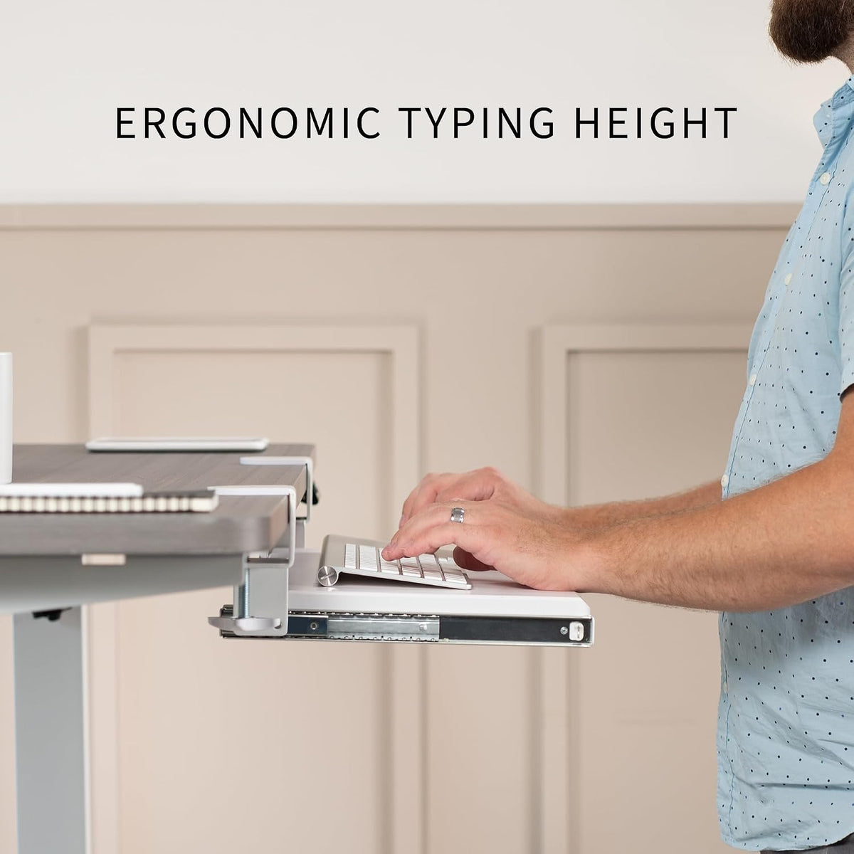 VIVO Extra Long Clamp-on Computer Keyboard and Mouse Under Desk Slider Tray, 34 x 11 inch Pull Out Platform Drawer, Black, MOUNT-KB15EB