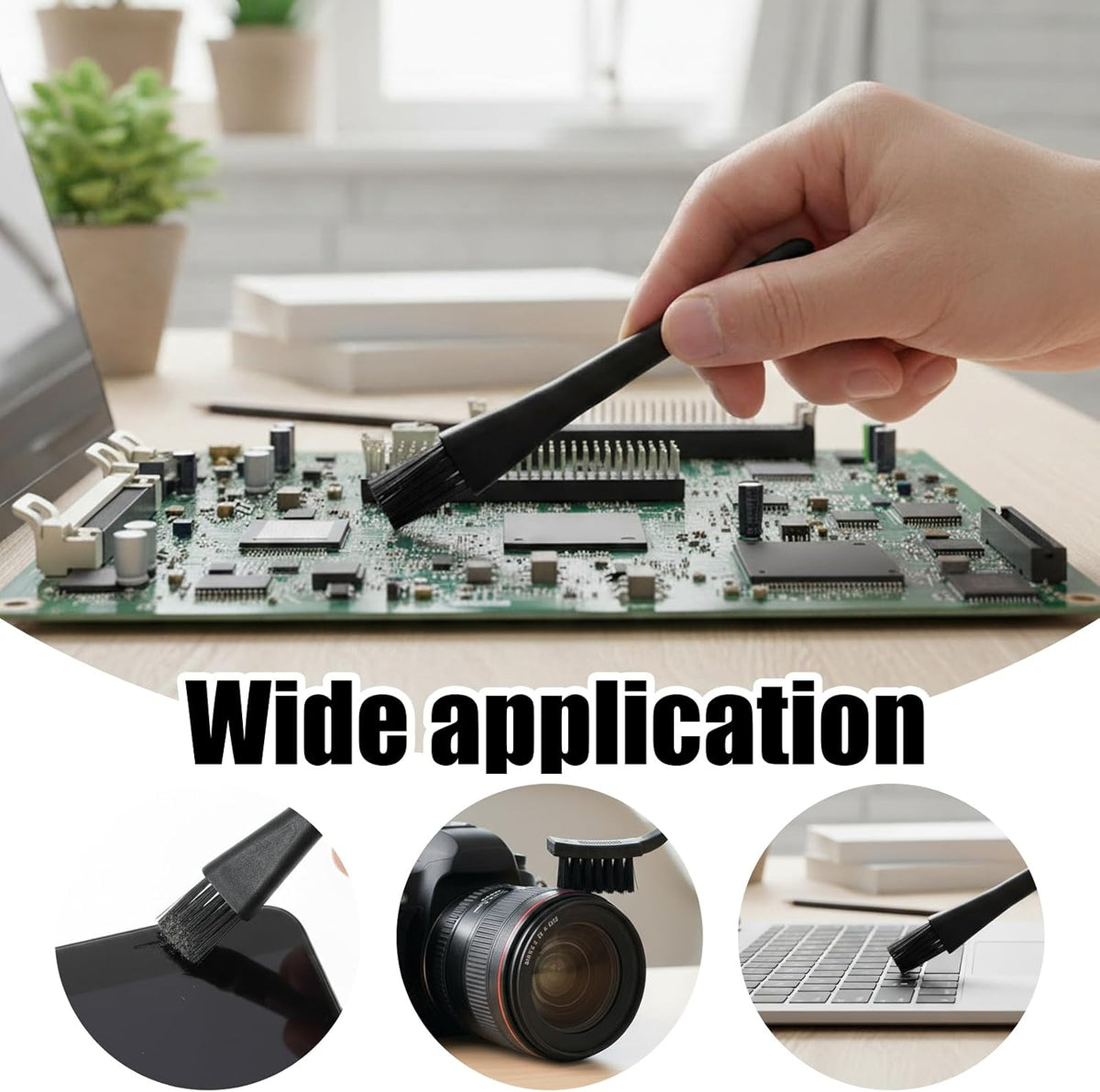 8 Pcs Mini Keyboard Cleaning Brushes Kit, Anti Static Electronic Dust Cleaning Brushes with PP Handle and Nylon Bristles, Keyboards Cleanings Brush for Computer Keyboard and Small Spaces