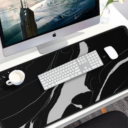 Large Gaming Mouse Pad, 31.5x15.7 inch Large Extended Computer Keyboard Mouse Mat, Water Resist Non-Slip Mousepad Rubber Base Long XXL Desk Mouse Pad for Work & Gaming, Office & Home, Black