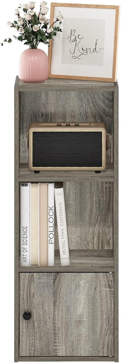 Furinno PASIR Book Shelf, 2-Tier Modern Bookshelf, Open Shelves Bookcase 9 x 12 x 21, Easy Assembly, for Living Room, Bedroom, Home Office, White