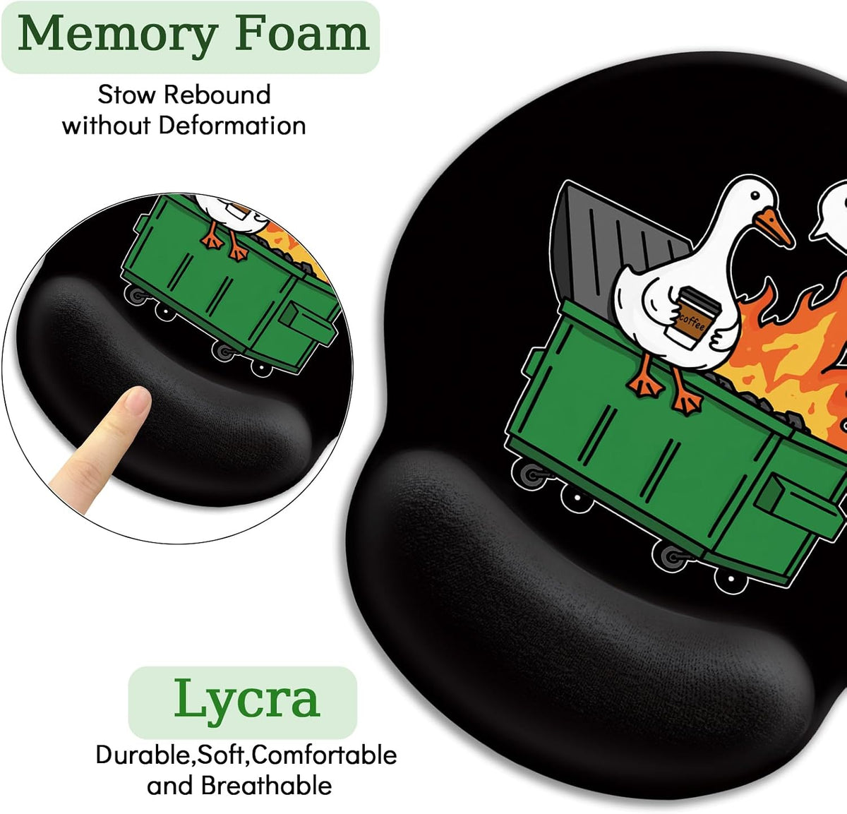 LIMKRIAN Cat Ergonomic Mouse Pad with Wrist Rest, Gaming Mouse Pad with Wrist Support, Funny Mouse Pads for Desk, Computer Mousepad with Non-Slip Pain Relief PU Base, Cute Office Desk Accessories - Colors B