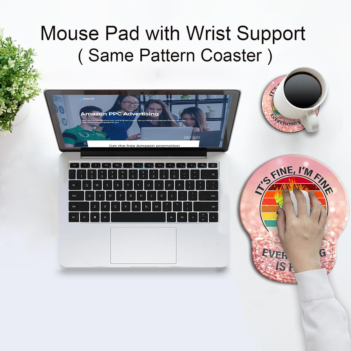 Ergonomic Mouse Pad with Wrist Rest Support,Gel Mouse Pads for Desk - Colors A