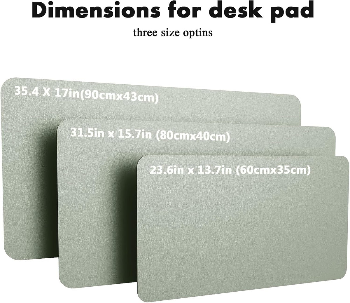 Double-Sided Desk Pad, 31.5"x15.7"Leather Desk Mat, Eco Cork Desk Pad Protector,Large Mouse Pad,Waterproof Desk Blotter for Office/Home(Coffee)