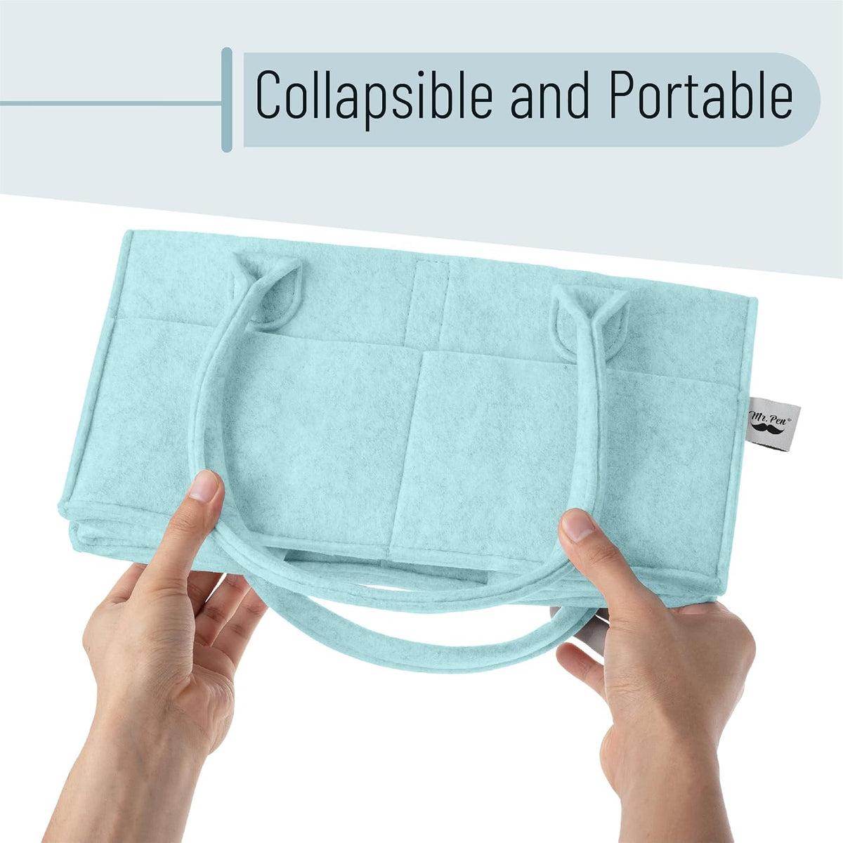 Baby Diaper Caddy Organizer, Gray, Medium