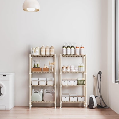 M MZG 450 lbs Steel Storage Shelving 3-Tier Utility Shelving Unit Steel Organizer Wire Rack for Home,Kitchen,Office (11.8" D x 17.7" W x 26.3" H) - Colors A