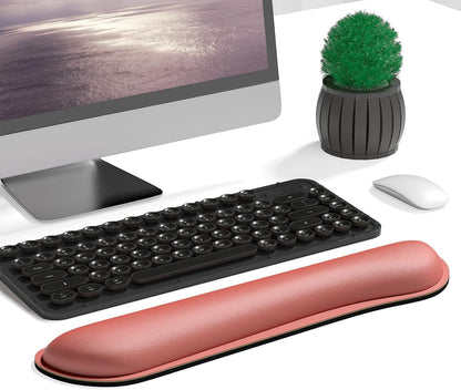 Dapesuom Enlarge Keyboard Wrist Rest, Cute Memory Foam Keyboard Wrist Cushion for Computer Desk Mats Support, Typing Pain Relief Ergonomic Mouse Pad Rests with Non-Slip Base for Gaming, Laptop, Purple