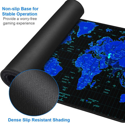 Large Gaming Mouse Pad, 31.5x15.7 inch Large Extended Computer Keyboard Mouse Mat, Water Resist Non-Slip Mousepad Rubber Base Long XXL Desk Mouse Pad for Work & Gaming, Office & Home, Black