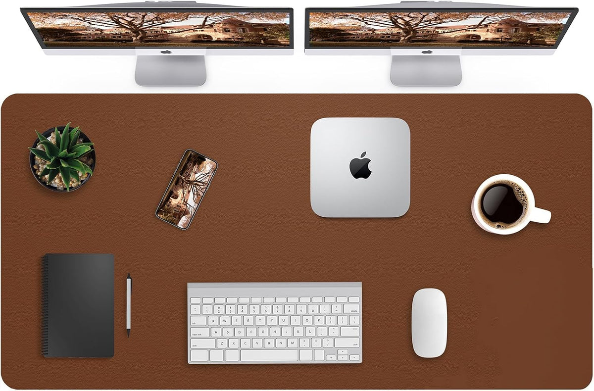 Large Desk pad mat,Mouse Pad,Office Desk Mat, Non-Slip PU Leather Desk Blotter,Large Desk pad,Waterproof Keyboard mat for Office/Home/Decor (Black,48" x 17")