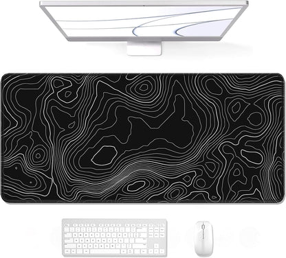 Auhoahsil Desk Mat, Ultra Large Mouse Pad, XXL Gaming Mousepad, Green Tropical Leaves Deskpad, Big Extended Full Size Mouse Pad, Desktop Desk Matt for Keyboard, Laptop & Computer, 35.5 x 15.7 in - Colors B