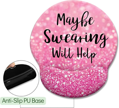 LIMKRIAN Cat Ergonomic Mouse Pad with Wrist Rest, Gaming Mouse Pad with Wrist Support, Funny Mouse Pads for Desk, Computer Mousepad with Non-Slip Pain Relief PU Base, Cute Office Desk Accessories - Colors B