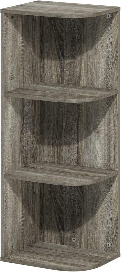 Furinno PASIR Book Shelf, 2-Tier Modern Bookshelf, Open Shelves Bookcase 9 x 12 x 21, Easy Assembly, for Living Room, Bedroom, Home Office, White