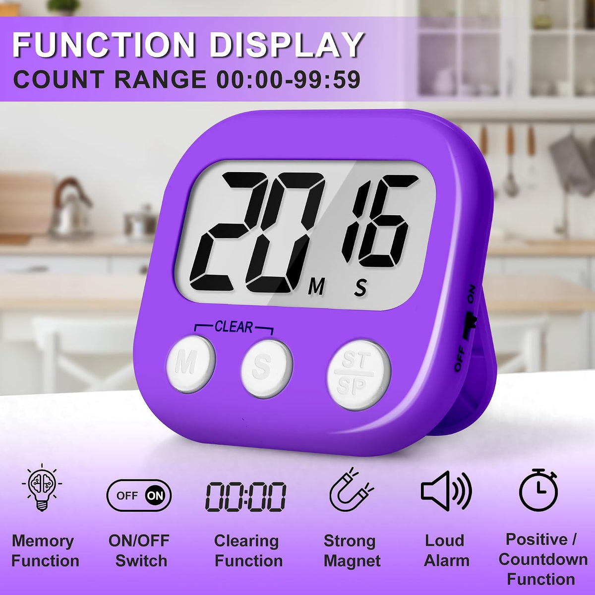 ZILLEEN Classroom Timer for Kids Teachers 2 Pack Digital Timers