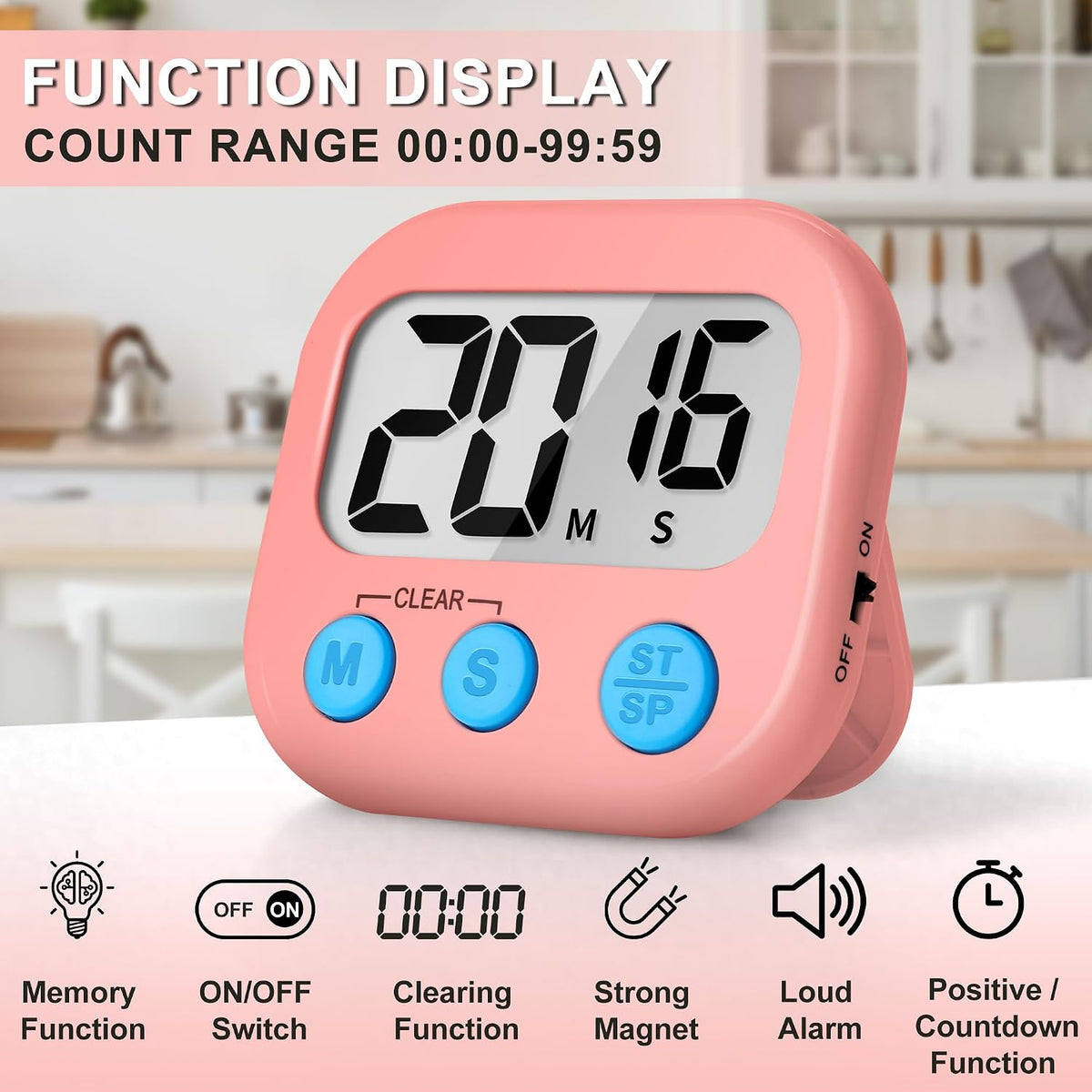 ZILLEEN Classroom Timer for Kids Teachers 2 Pack Digital Timers