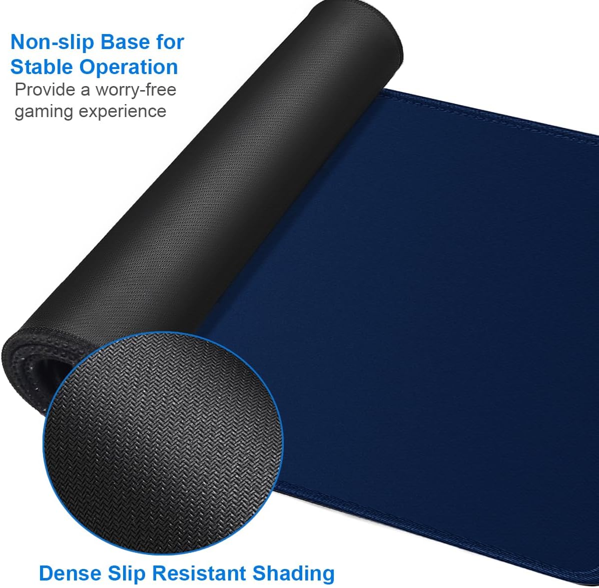 Large Gaming Mouse Pad, 31.5x15.7 inch Large Extended Computer Keyboard Mouse Mat, Water Resist Non-Slip Mousepad Rubber Base Long XXL Desk Mouse Pad for Work & Gaming, Office & Home, Black