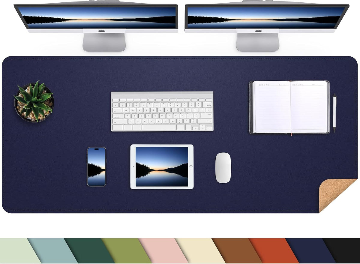 Large Desk Mat, 47" x 17", Black