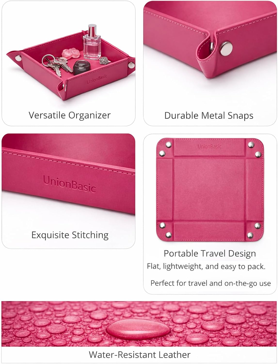 Small Valet Tray, Jewelry Tray for Rings Watches Earrings, Entryway Catchall Caddy for Coins Keys Change, Nightstand Bedside Valet Holder, Trays for Electronic Gadgets, Beige - Colors A