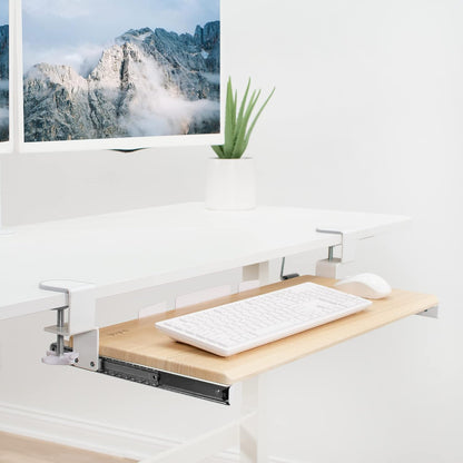 VIVO Extra Long Clamp-on Computer Keyboard and Mouse Under Desk Slider Tray, 34 x 11 inch Pull Out Platform Drawer, Black, MOUNT-KB15EB