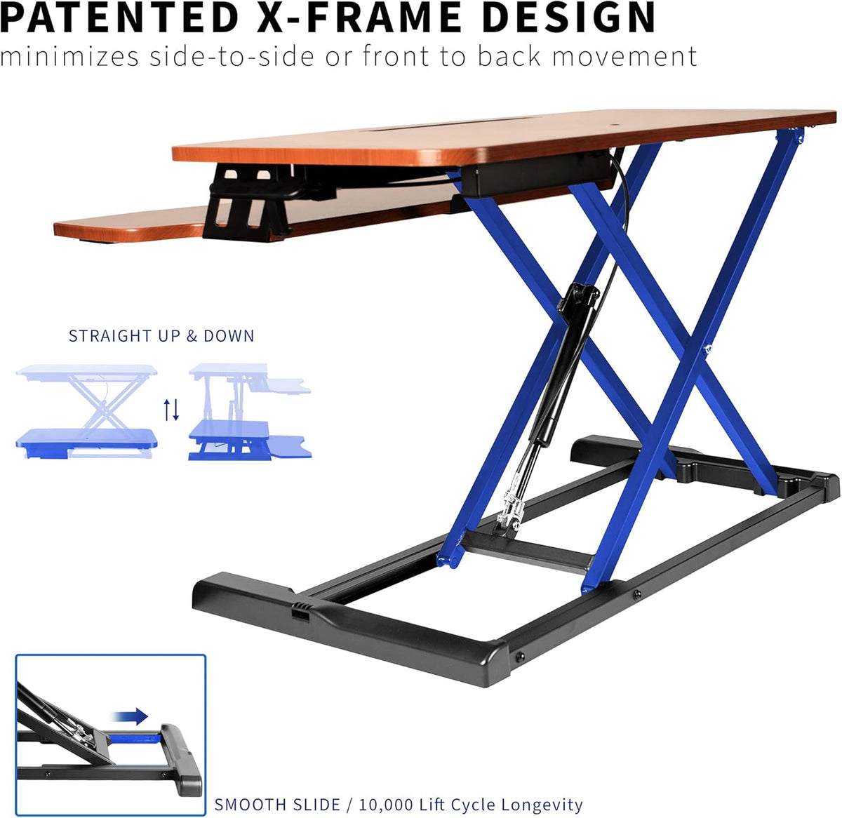 Black 32 in Standing Desk Converter, DESK-V000K