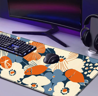 Retro American Flag XL Gaming Mouse Pad with Stitching Edge Laptop Desk Mat