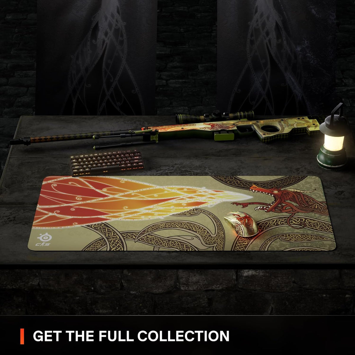 QcK Gaming Mouse Pad - XXL Cloth - Peak Tracking and Stability - Esports Mousepad - Never-Slip - Full Desk Coverage