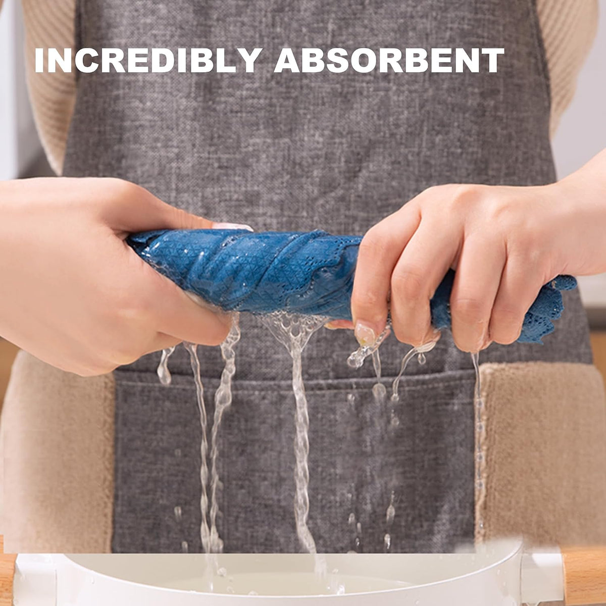 18 Pack Microfiber Cleaning Cloth, Kitchen Towels for Dish Drying Washing, Absorbent Streak Free Lint Free Rags for Cleaning, Reusable and Washable Towels - 10" x 10"