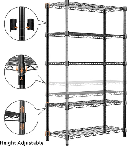 M MZG 450 lbs Steel Storage Shelving 3-Tier Utility Shelving Unit Steel Organizer Wire Rack for Home,Kitchen,Office (11.8" D x 17.7" W x 26.3" H) - Colors B