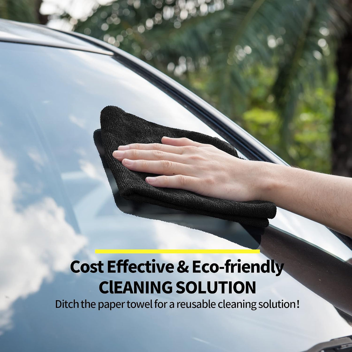 Microfiber Cleaning Cloth, Cleaning Rags Microfiber Towel Bulk Absorbent Lint-Free Wash Cloths, All-Purpose Shop Towels for Cars, Automotive, Garage, Home & Kitchen 11.5"*11.5"