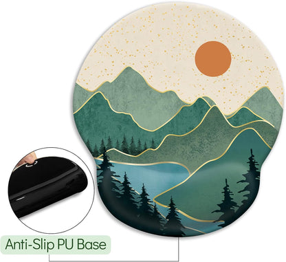 Funny Ergonomic Mouse Pad with Wrist Rest, Cat Desk Decor Gifts - Colors A