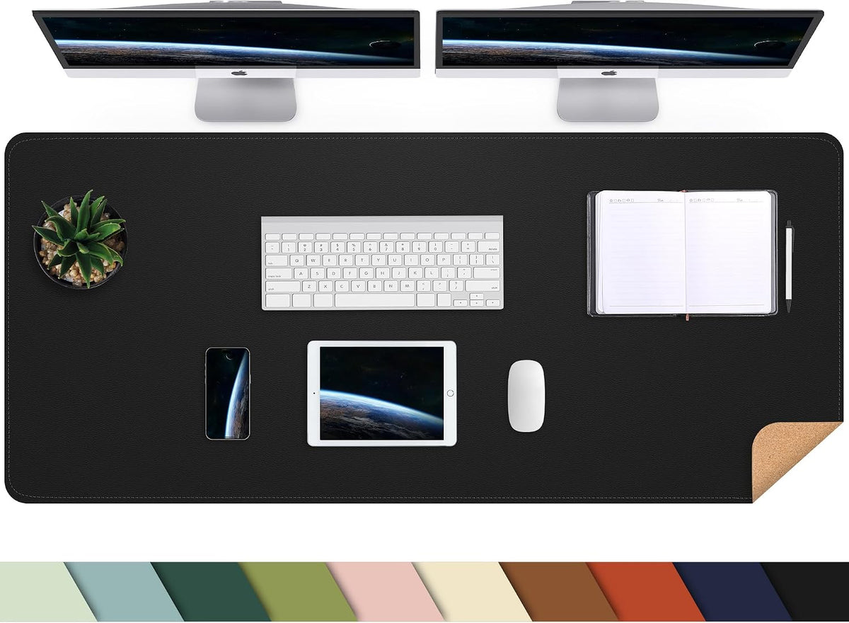 Large Desk Mat, 47" x 17", Black